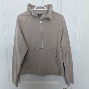 Danskin Taupe Half-Zip Sweater Pullover